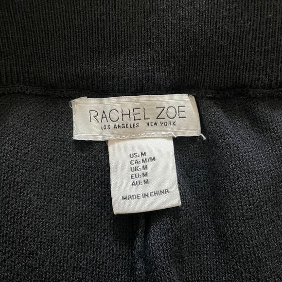 Rachel Zoe Black Knit High Waisted Wide Leg Pants Womens Size M - Picture 3 of 7